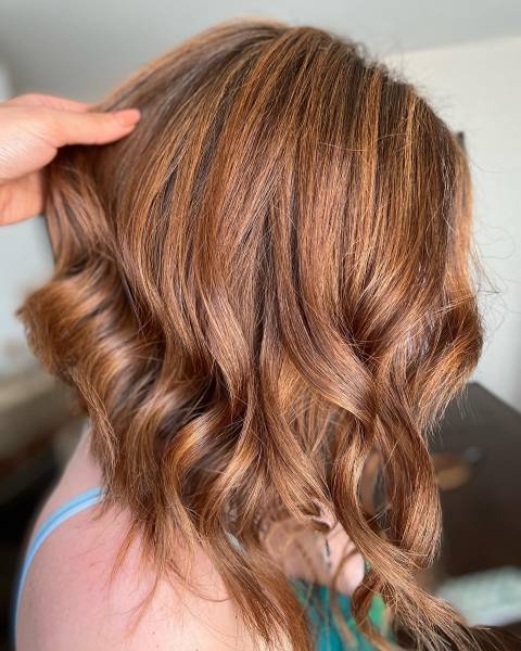 Ombré hair blond cuivré St Loubès près de Salleboeuf 