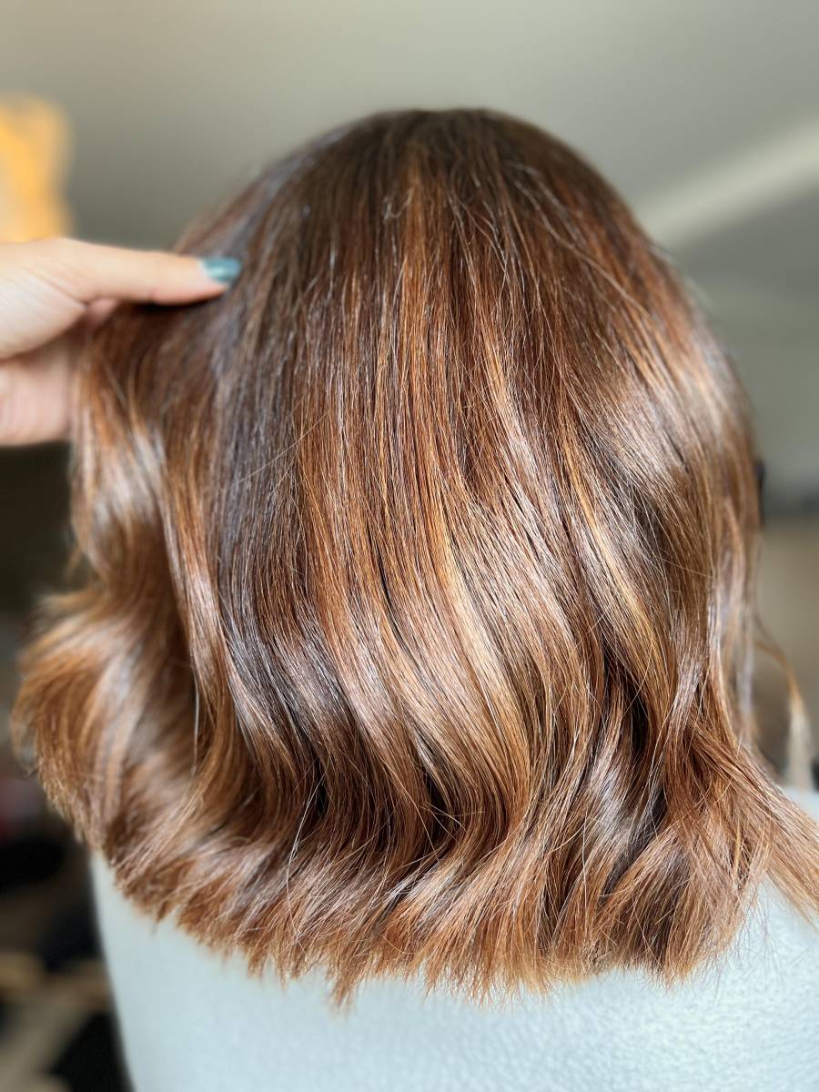 Coloration entretien racines salon de coiffure privé bio Salleboeuf 